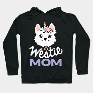 Westie Mom Unicorn Dog Owner West Highland White Terrier Dog Hoodie